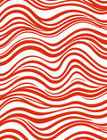 Striped Red Wave Pattern Rug