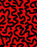 Bold Black Wavy Lines Rug