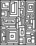 Bold Geometric Abstract Line Art Rug