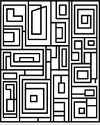 Bold Geometric Abstract Line Art Rug