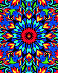 Vibrant Floral Mandala Pattern Rug