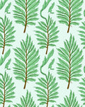 Green Leafy Branch Pattern Rug