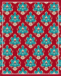 Teal Lotus All Over Floral Design Rug