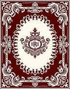 Elaborate Floral Crest Design Rug