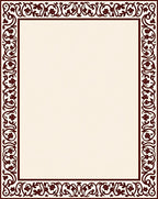 Ornate Floral Scroll Border Design Rug