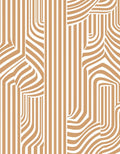 Modern Curved Stripe Pattern Rug