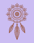 Mandala With Feather Accents Design Rug