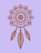 Mandala With Feather Accents Design Rug