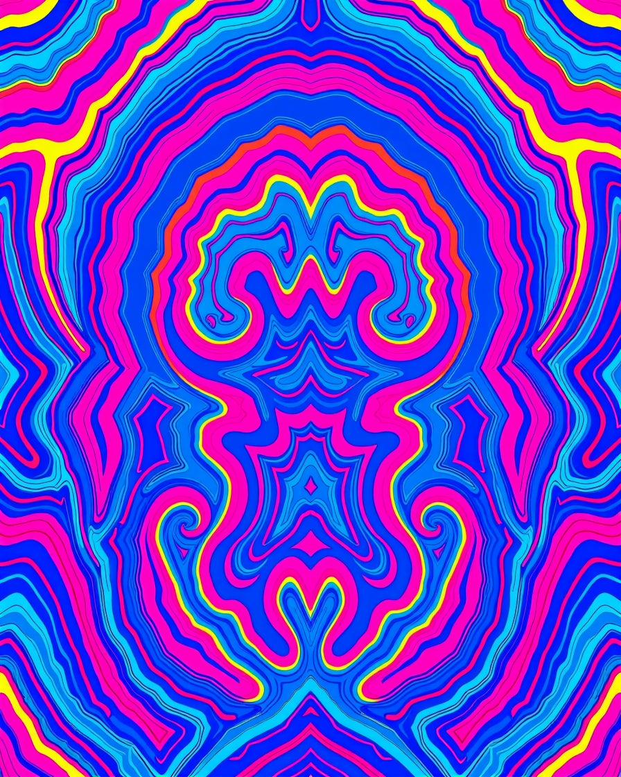Vibrant Swirls Abstract Pattern Rug