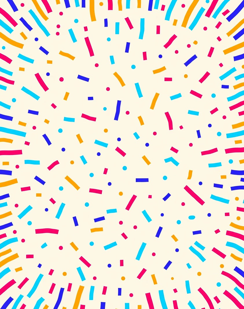 Confetti Scatter Colorful Pattern Rug