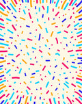 Confetti Scatter Colorful Pattern Rug