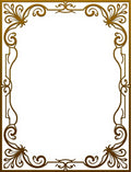 Ornate Swirl Leaf Patterned Frame Rug