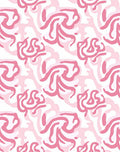 Pink Abstract Swirl Design Rug