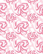 Pink Abstract Swirl Design Rug