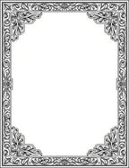 Ornate Scrolling Floral Border Design Rug