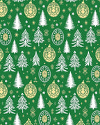 Green White Golden Tree Medallion Rug