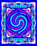 Vibrant Psychedelic Swirls Rug