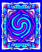 Vibrant Psychedelic Swirls Rug