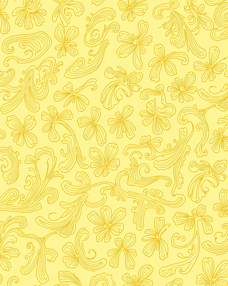 Vintage Floral Swirls Pattern Rug