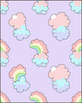 Pastel Rainbow Cloud Pattern Rug