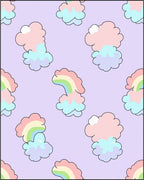 Pastel Rainbow Cloud Pattern Rug