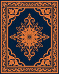Orangish Floral Intricate Pattern Rug