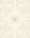 Art Nouveau Sunburst Inspired Geometric Pattern Rug