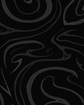 Dark Gray Swirling Abstract Lines Rug