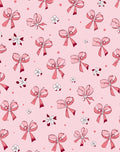 Pink Bows And Floral Pattern Rug