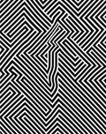 Bold Black and White Geometric Maze Rug