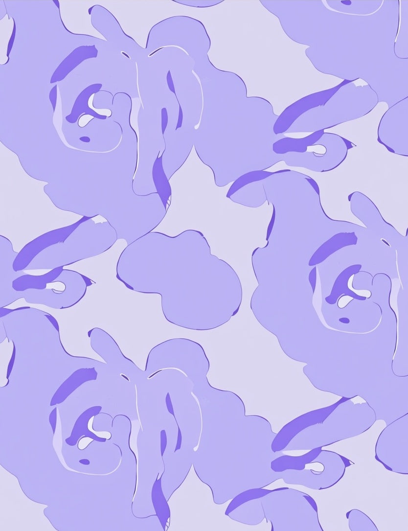 Abstract Swirl Lavender Pattern Rug