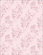 Delicate Pink Swirl Pattern Design Rug