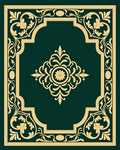 Ornate Floral Scrollwork Pattern Rug