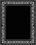Classic White Floral Scroll Border Design Rug