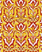 Bold Floral Damask Pattern Rug