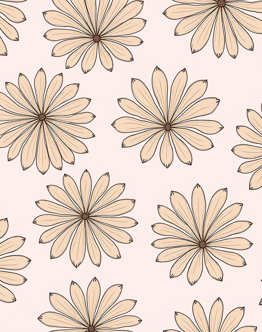 Delicate Daisy Floral Pattern Rug