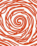 Red Swirl Abstract Art Rug