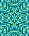 Aqua Swirl Abstract Pattern Rug