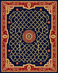 Ornate Floral Lattice Pattern Rug
