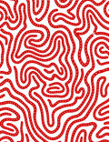 Bold Red Rope Maze Rug