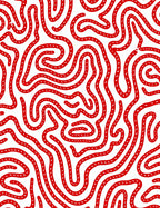 Bold Red Rope Maze Rug
