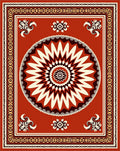 Radiant Starburst Geometric Pattern Rug