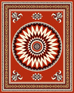 Radiant Starburst Geometric Pattern Rug