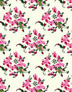 Pink Flower Pattern Design Rug