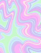 Pastel Swirl Pattern Rug