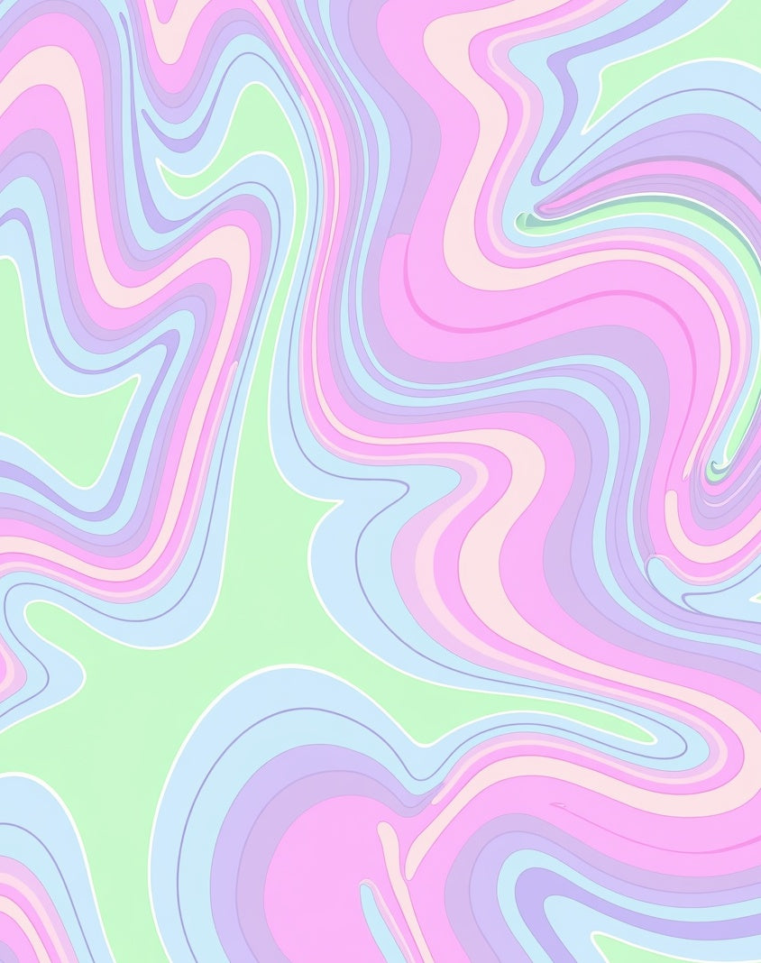 Pastel Swirl Pattern Rug