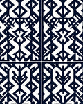 Black White Tribal Geometric Pattern Rug
