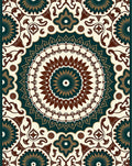 Intricate Floral Mandala Pattern Rug