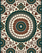 Intricate Floral Mandala Pattern Rug