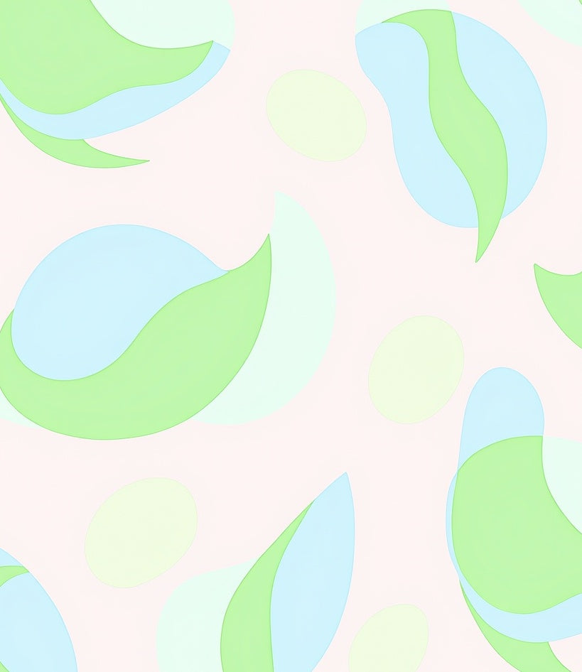 Abstract Pastel Organic Shapes Design Rug